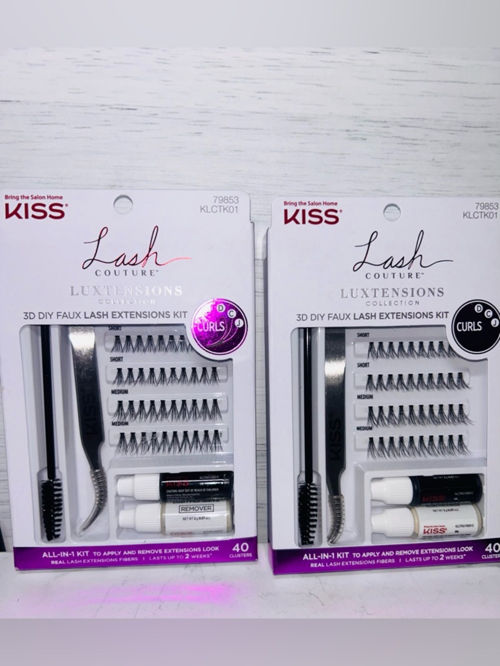 KISS 2 pack Lash Couture LuXtensions 3D DIY Lash Extensions Kit 2 Pack New